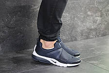 Чоловічі кросівки Nike air presto,текстиль,темно сині з білим, фото 2