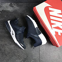Чоловічі кросівки Nike air presto,текстиль,темно сині з білим, фото 2