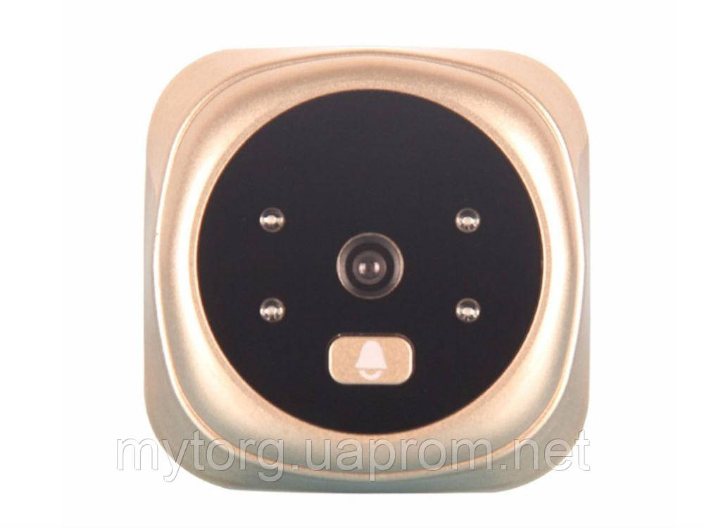 Мини домофон LESHP Vision Doorbell QR-09 Золотой - фото 6 - id-p674506755