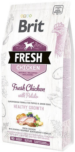 170988/0724 Brit Fresh Puppy Chicken & Potato, 2,5 кг