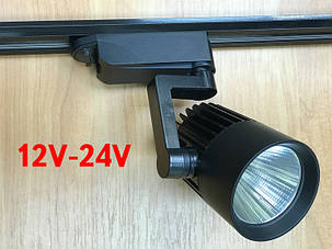 Світлодіодний трековий світильник 20 W 12-24 V DC 4000 K чорний Код.59578, фото 2