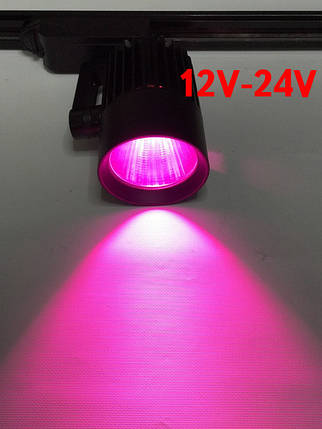 Світлодіодний фітосвітильник на шинопроводі 30 W 12-24 V DC (full spectrum led) чорний Код.59584, фото 2