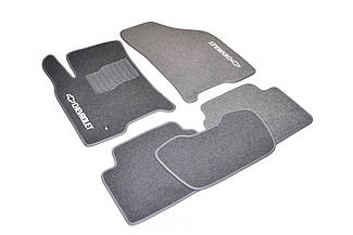 Ворсові килимки для Chevrolet Corvette (2005-2013) Текстильні у салон авто (сірі) (StingrayUA.)