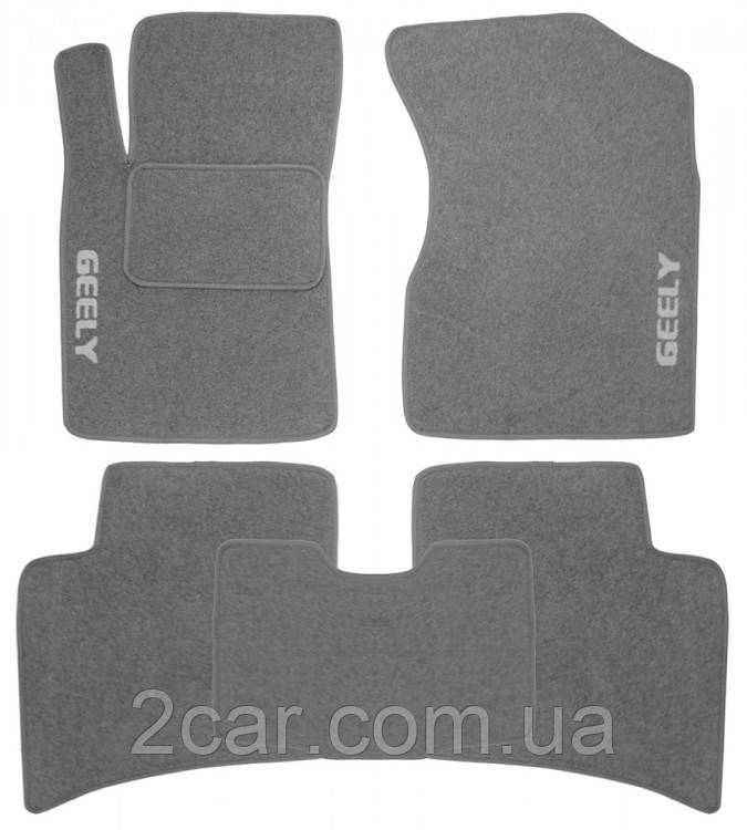 Ворсові килимки для Geely Emgrand EC7 Текстильні у салон авто (сірі) (StingrayUA.)