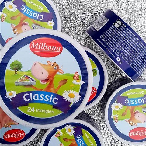 Плаваний сирок Milbona classic 24 triangles Мілбона 24 шматочки, жирність 45%. Франція