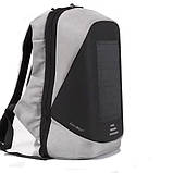 Рюкзак антивор с солнечной батареей, USB UFT SBP1 Solar Backpack Black/Grey подарунок, фото 2