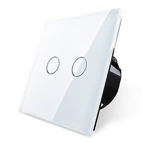 Сенсорний імпульсний вимикач для штор/жалюзі Livolo, Classic Білий
