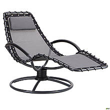 Шезлонг Surf чорний/темно-сірий AMF