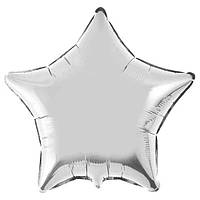 Фольгована куля 18" Flexmetal Зірка срібло металік, 45 см