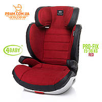 4BABY PRO-FIX 2019 автокрісло групи 2-3 (15-36 кг) Light Grey Світло-сірий Червоний