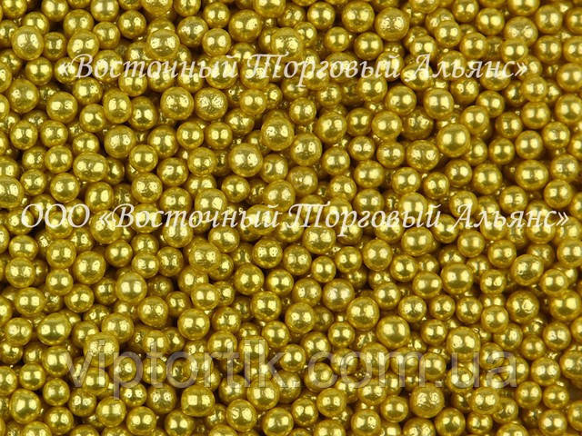 Декоративні перлини — Золоті Ø8 - 100 г