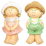 Садова фігурка дівчинка, 40х20х19 см, рожевий, магнезія (820719-1), фото 3