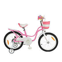 Дитячий двоколісний велосипед для дівчинки з кошиком RoyalBaby LITTLE SWAN 16", OFFICIAL UA, рожевий, фото 2