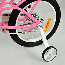 Дитячий двоколісний велосипед для дівчинки з кошиком RoyalBaby LITTLE SWAN 16", OFFICIAL UA, рожевий, фото 3