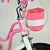 Дитячий двоколісний велосипед для дівчинки з кошиком RoyalBaby LITTLE SWAN 18", OFFICIAL UA, рожевий, фото 6