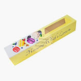 Паковання для макаронів із прозорим віконцем — Блакитна фарба — 140х60х50 мм, фото 10