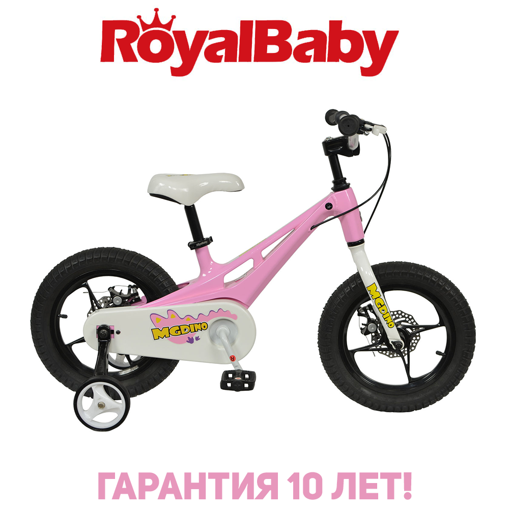 Дитячий двоколісний велосипед RoyalBaby MGDINO 14", OFFICIAL UA, рожевий