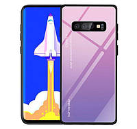 Чехол бампер Primo Gradient Glass для Samsung Galaxy S10 (SM-G973) - Pink