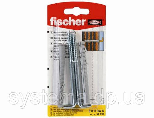 Fischer S 8 H RW K - дюбель Фасадний S-R/S-H-R з гаком прямим 5,8х100 мм, оцинкованим