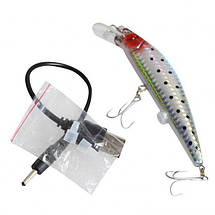 Рибка-приманка для риболовлі twitching lure 2225! USB-шнур, зарядка в комплекті!, фото 2
