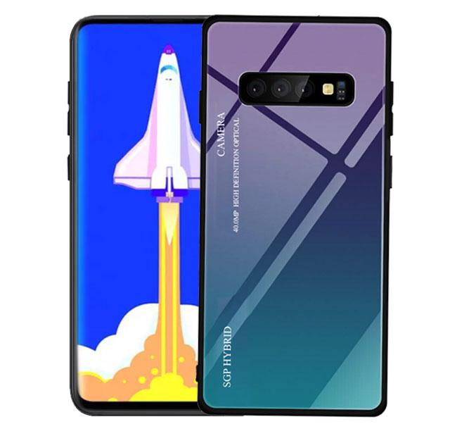 Чохол бампер Primo Gradient Glass для Samsung Galaxy S10 Plus (SM-G975) - Purple