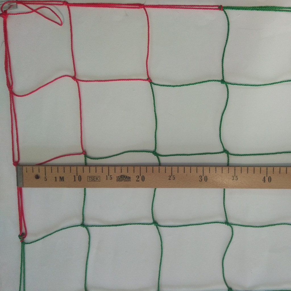 Сітка-гаситель для футзалу, гандболу «ЕКОНОМ» червоно-зелений (комплект з 2 шт.), фото 1