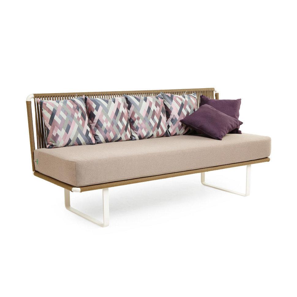 Диван 3-місний Твіст-М без підлокітників і текстилю капронова стрічка L16 Коричнева 180х68х81 см (Pradex ТМ)