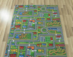Дитячий килим містечко з дорогами Плейсіті