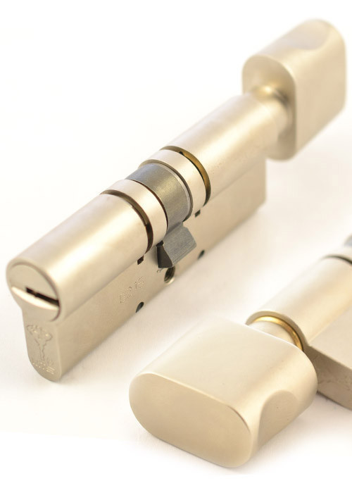 Циліндр MUL-T-LOCK MT5+ 85 мм 45x40 ключ/тумблер нікель сатин, фото 1