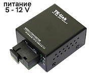 Медиаконвертер MINI питание 5-12 вольт 10/100mb 1310 1SC.WDM + 1RJ45 TK-link без БП