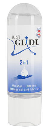 Масажний лубрикант 2 в 1 Just Glide Gleitmittel, 200 мл , фото 1