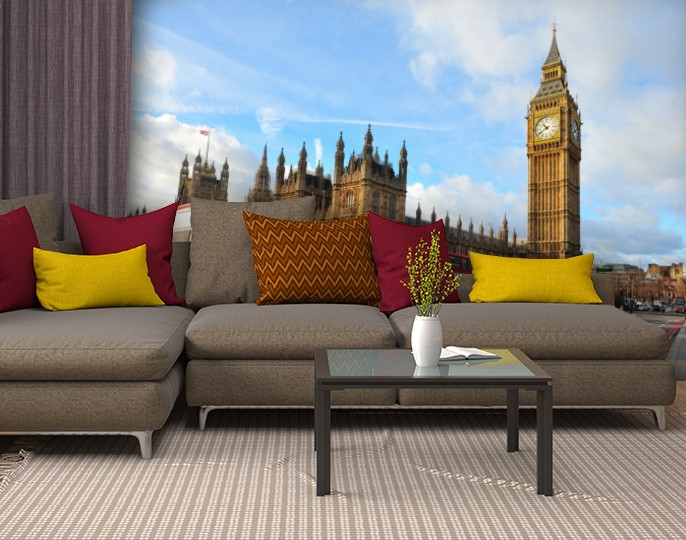 Фотошпалери текстуровані, вінілові Біг-Бен, 250х380 см, fo01inV_bb00091