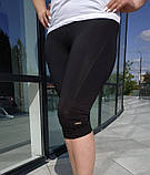 Бриджі з турецького трикотажу больових розмірів 50-56 стрейчеві батальні з високою посадкою XXL, фото 3