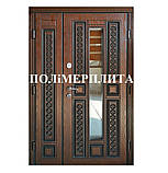 Двері вхідні 1200 з полімер плитою з ковкою, фото 5