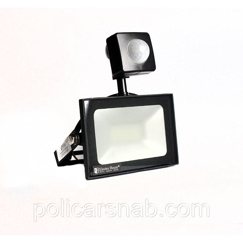 ElectroHouse LED прожектор із датчиком руху 10 W IP65, фото 1