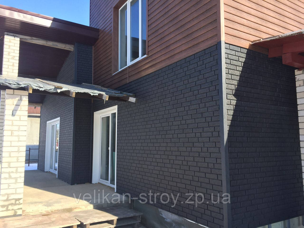 Сайдинг Stone House Цегла графітовий