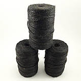 Канат джутовий декоративний чорний, 2 мм, 100 гр, фото 3