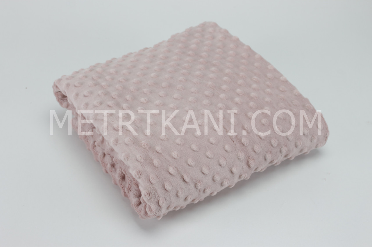 Плюш Minky брудно-рожевого кольору 100*80 380 г/м2 No м-89, фото 1