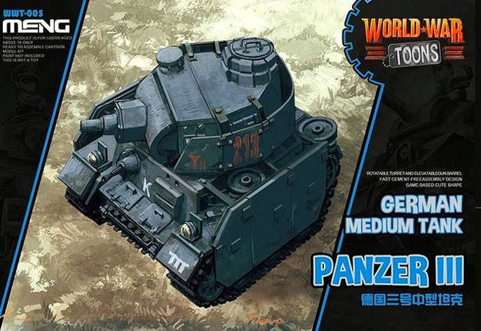 Panzer III German Medium Tank (World War Toons series). MENG MODEL WWT-005, фото 1