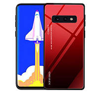 Чехол бампер Primo Gradient Glass для Samsung Galaxy S10e (SM-G970) - Red