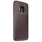 Чохол Carbon Case Motorola G6 Plus Коричневий, фото 2