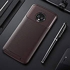 Чохол Carbon Case Motorola G6 Plus Коричневий, фото 3