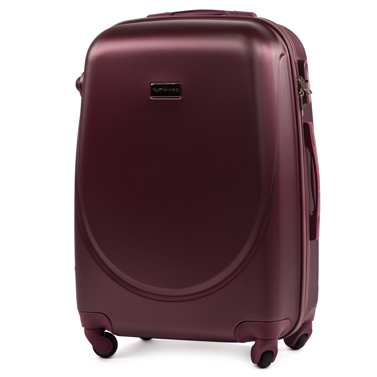 Валіза дорожня на 4 колесах Wings 912 Середня (М) Бордова, фото 1