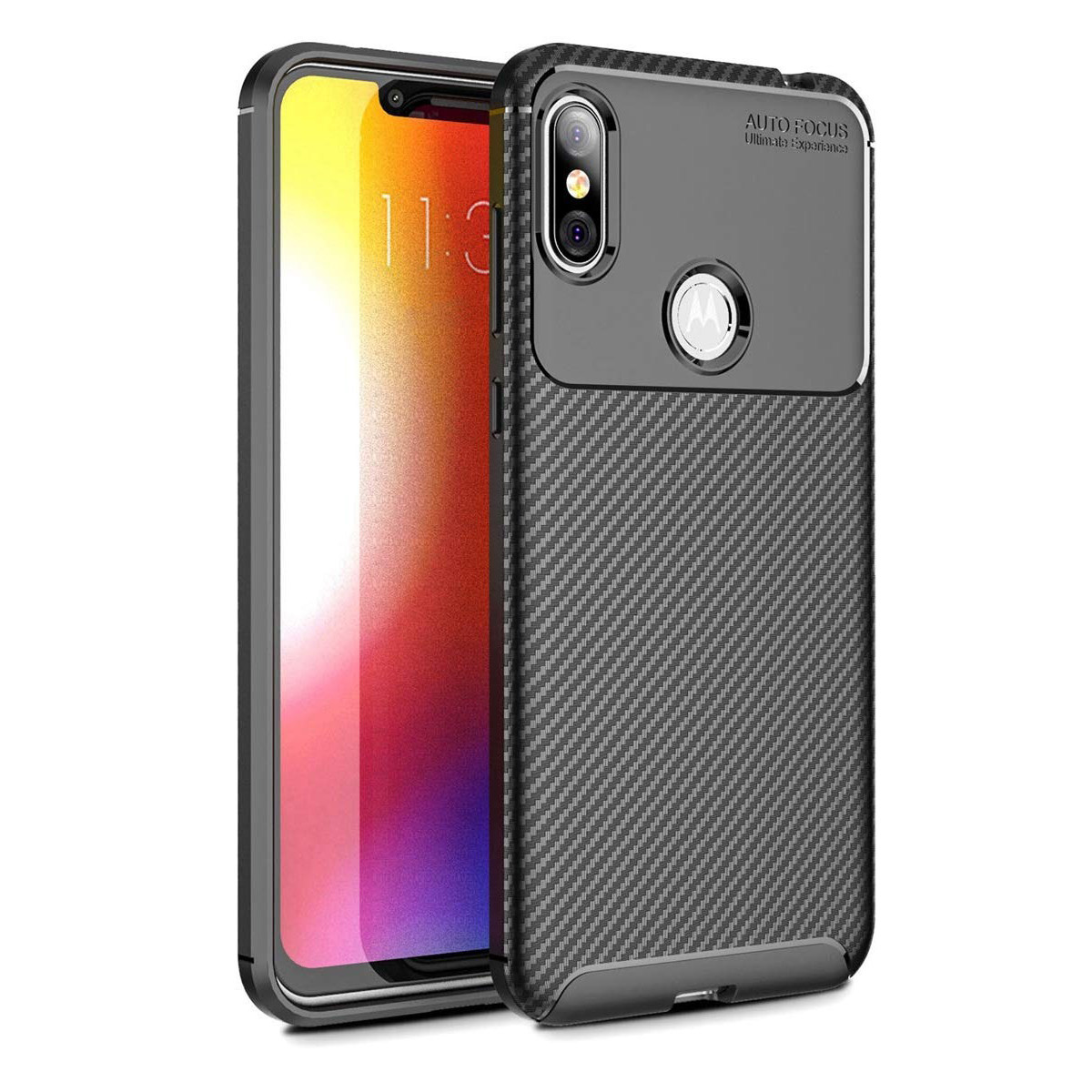 Чохол Carbon Case Motorola P30 Note Чорний