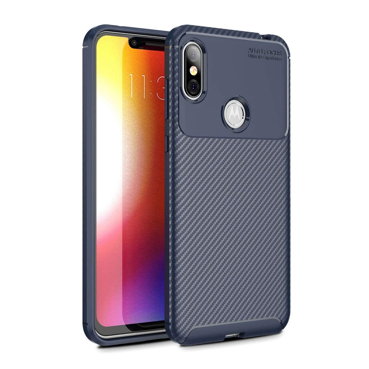 Чохол Carbon Case Motorola P30 Note Синій