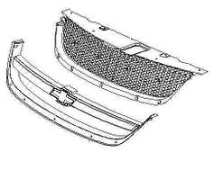 Решітка радіатора Chevrolet Lacetti SDN VAN з хромованою рамкою (FPS)