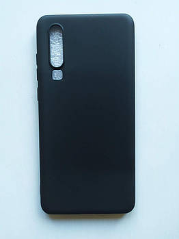 Силіконовий чохол Huawei P30 чорний матовий Чорний