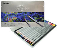 Карандаши Цветные "Raffine" 12 цветов в металлической упаковке 7100-12TN Marco