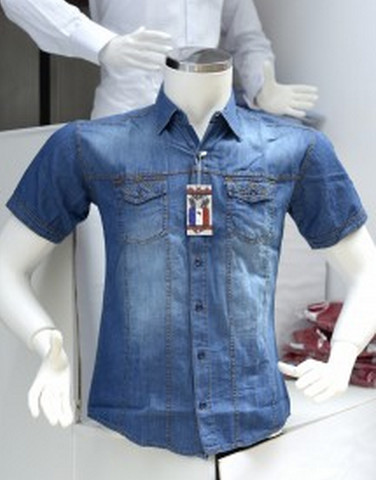 Рубашка мужская джинсовая 100% хлопок - фото 3 - id-p98461587
