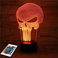 3D світильник з пультом і акумулятором 3D Lamp Картель (LP-2689)